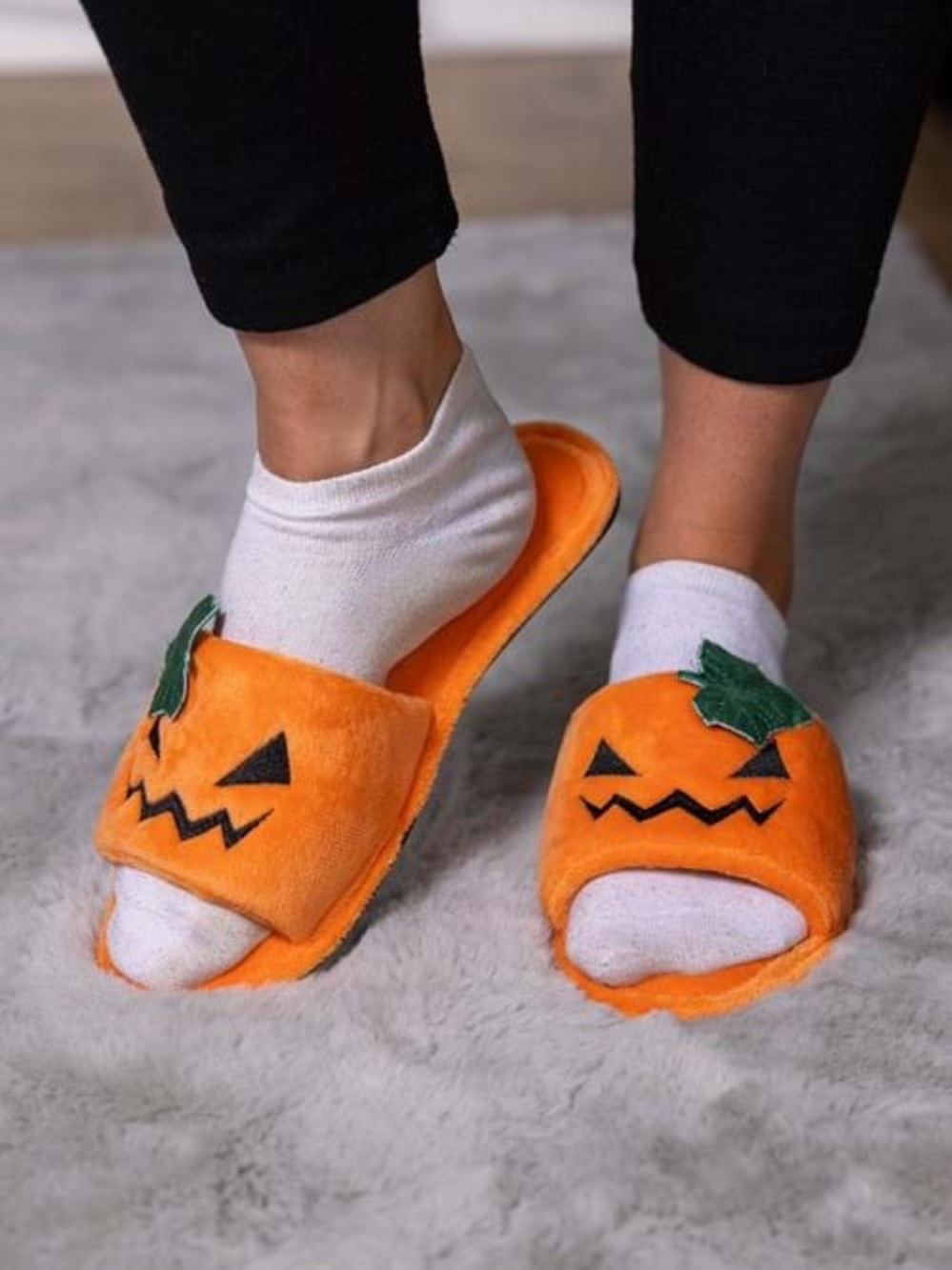 🎃 Halloween Jack O'Lantern Adult Unisex Slippers L/XL 🎃